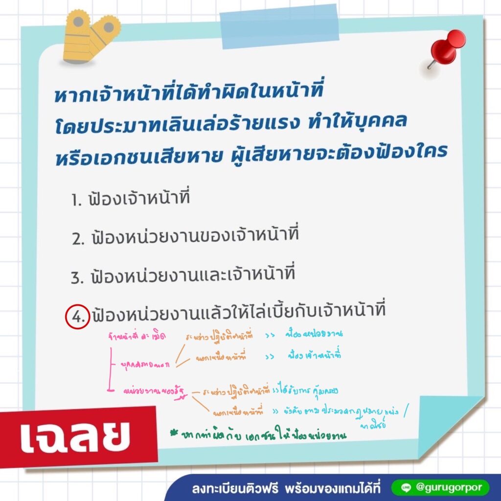 ข้อสอบกฎหมาย กพ พร้อมเฉลย