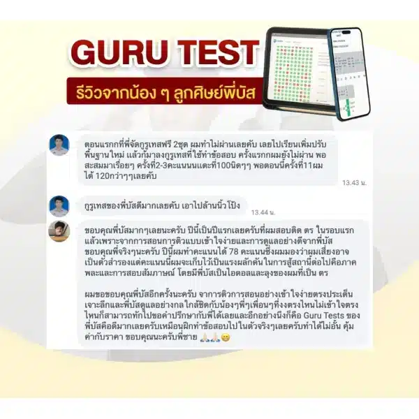 รีวิวจากน้อง Gurutest
