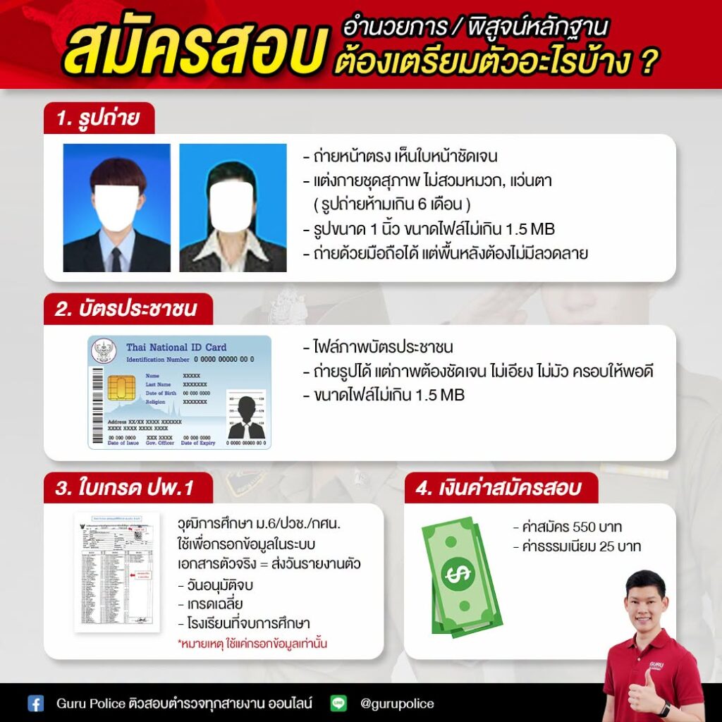 เอกสารสมัครสอบ