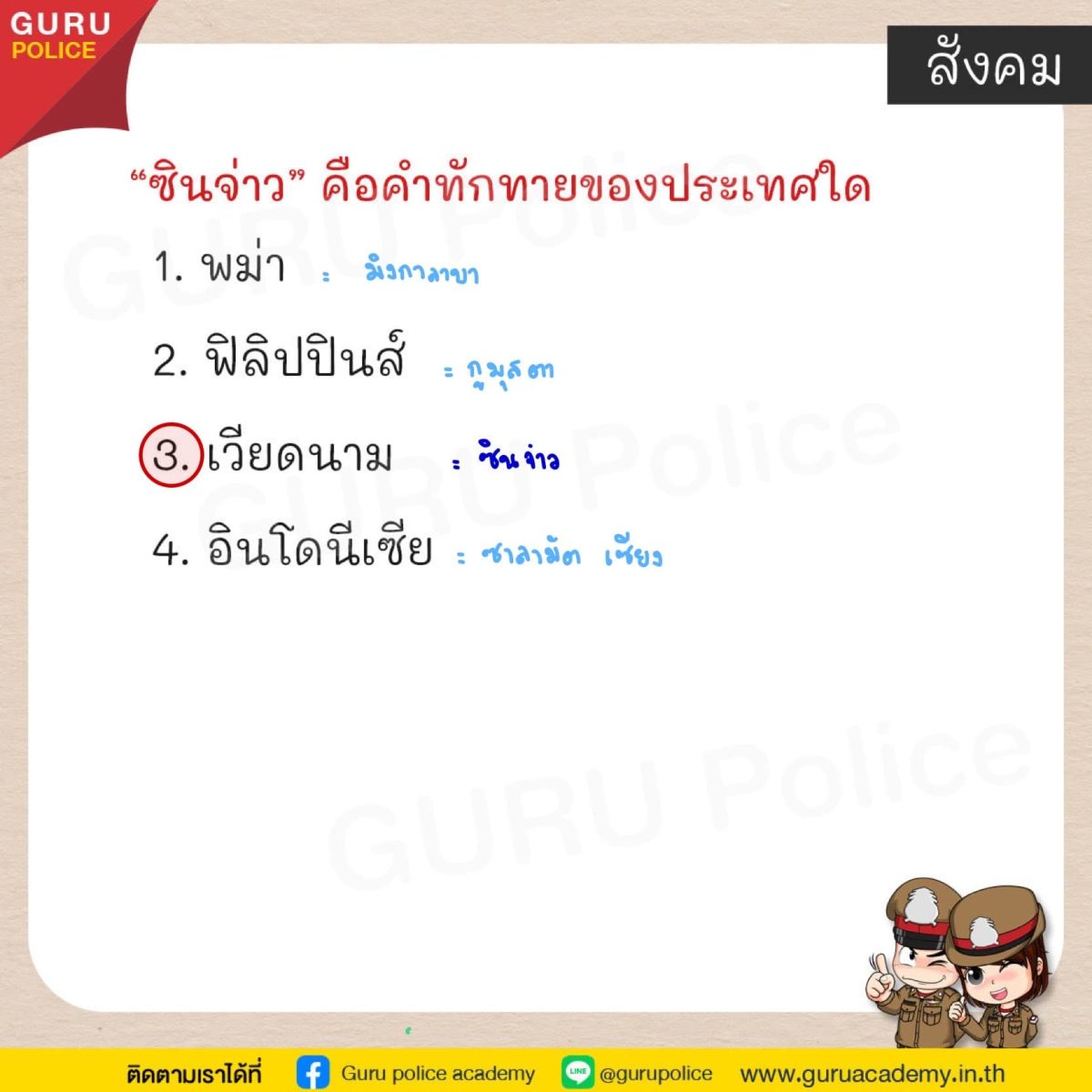 ข้อสอบตำรวจ-สังคม2